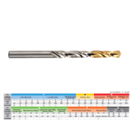 Set 5 Burghie din HSS, acoperire TiN, 7.3x69x109 Cod: D1GP125073 - imagine 3