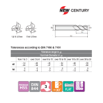 Freza scurta din HSS Premium, 18x16x32x92mm , Z=3, Cod: ESH573180 - imagine 2