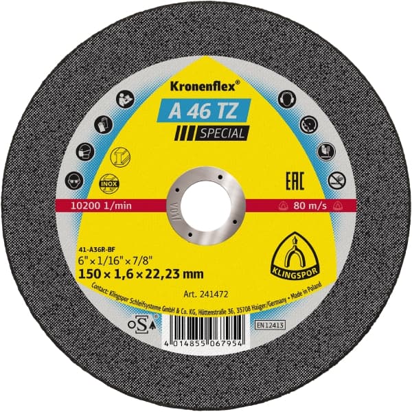 kt_a46tz_241472.jpg A 46 TZ Discuri debitare, 150 x 1,6 x 22,23 mm Drept, Set 25 buc. - imagine 1