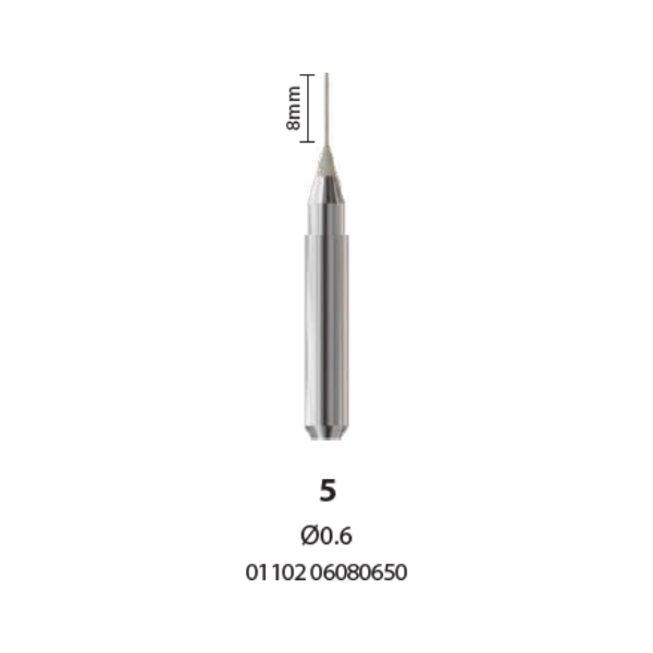 Oneden CADCAM freza pentru ceramica compatibila ARUM (3) Freza CAD/CAM, sferica, Ø0.6, pentru prelucrari in Ceramica compatibila cu masini ARUM Electroplated (SD 6.0) - imagine 1