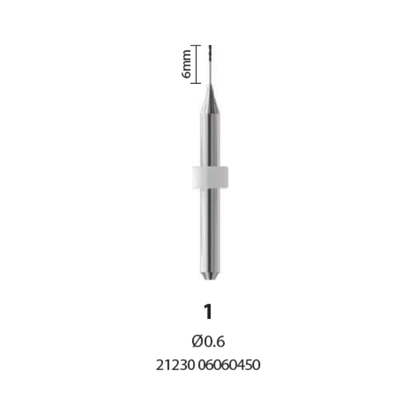 Oneden CADCAM freza pentru zirconiu compatibila AIDITE 1 Freza CAD/CAM, sferica, Ø0.6, pentru prelucrari in Zirconiu compatibila cu masini AIDITE - imagine 1